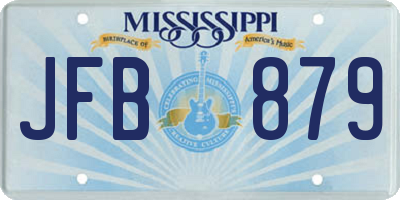 MS license plate JFB879