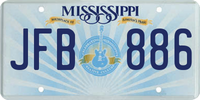MS license plate JFB886