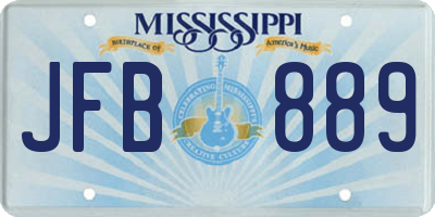 MS license plate JFB889