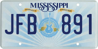 MS license plate JFB891
