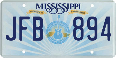 MS license plate JFB894
