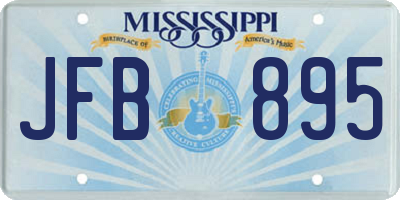 MS license plate JFB895