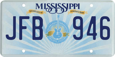 MS license plate JFB946