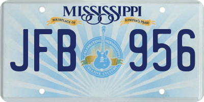 MS license plate JFB956