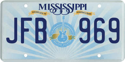 MS license plate JFB969