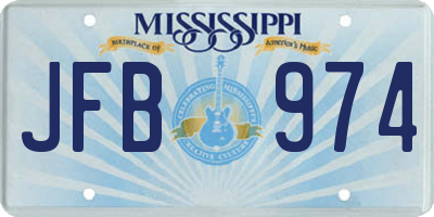 MS license plate JFB974