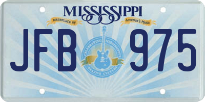 MS license plate JFB975