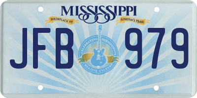 MS license plate JFB979