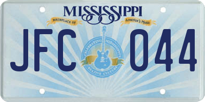 MS license plate JFC044