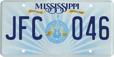 MS license plate JFC046
