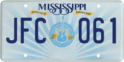 MS license plate JFC061