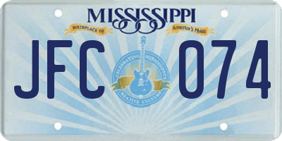 MS license plate JFC074