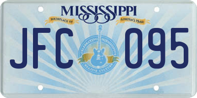MS license plate JFC095