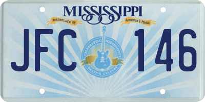 MS license plate JFC146