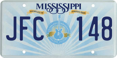 MS license plate JFC148