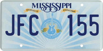 MS license plate JFC155
