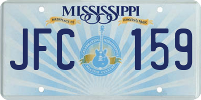 MS license plate JFC159