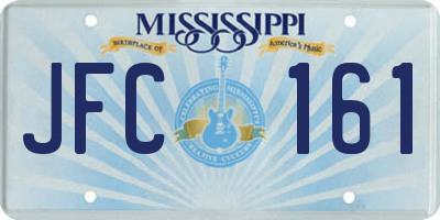 MS license plate JFC161