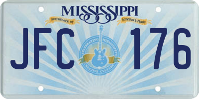 MS license plate JFC176