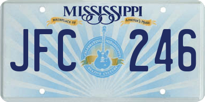 MS license plate JFC246