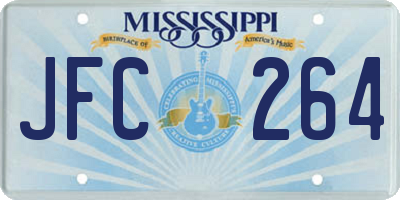 MS license plate JFC264