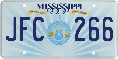 MS license plate JFC266