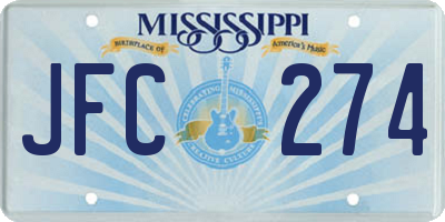 MS license plate JFC274