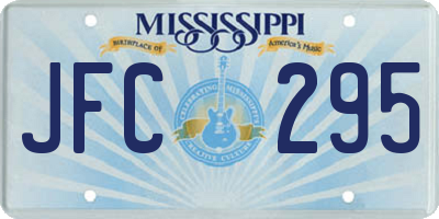 MS license plate JFC295