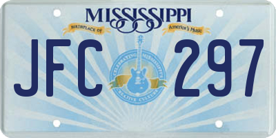 MS license plate JFC297