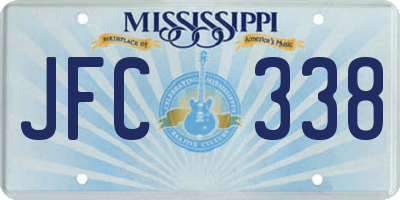 MS license plate JFC338