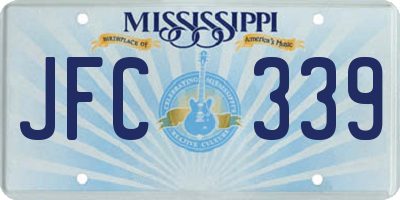 MS license plate JFC339