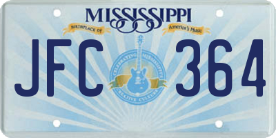 MS license plate JFC364