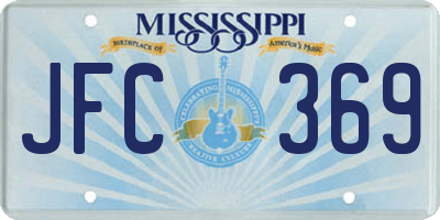 MS license plate JFC369