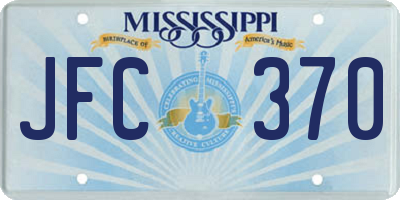 MS license plate JFC370