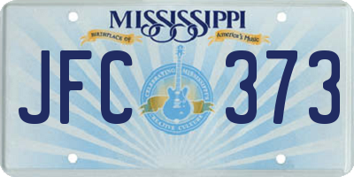 MS license plate JFC373