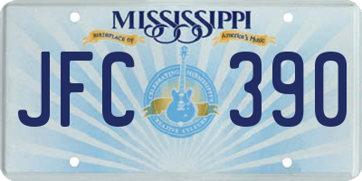 MS license plate JFC390