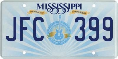 MS license plate JFC399