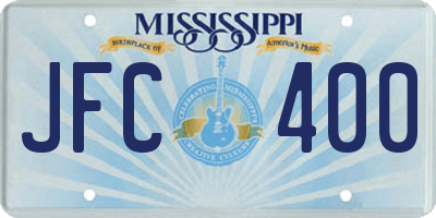 MS license plate JFC400