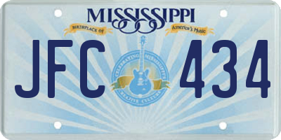 MS license plate JFC434