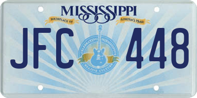 MS license plate JFC448