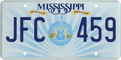 MS license plate JFC459