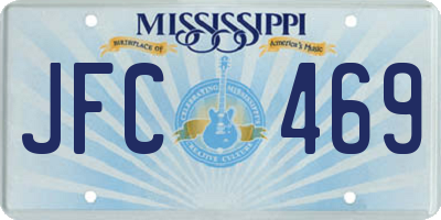 MS license plate JFC469