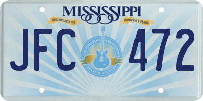 MS license plate JFC472