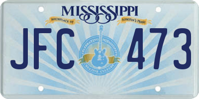 MS license plate JFC473