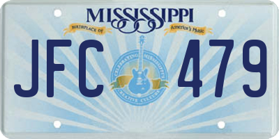 MS license plate JFC479