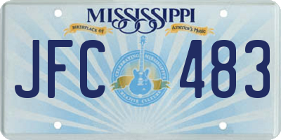 MS license plate JFC483
