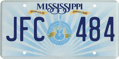 MS license plate JFC484