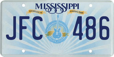 MS license plate JFC486