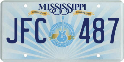 MS license plate JFC487