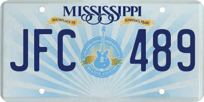 MS license plate JFC489